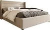 OKWISH Lit coffre 160x200 cm - Lit double rembourré Beige Voir les images du produit 9