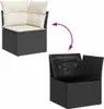 A modular outdoor sofa corner piece with cushions, shown both assembled and with its storage compartment open. Podgląd zdjęcia produktu