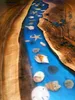 Maßanfertigung Tisch Epoxidharz Epoxy Resin Fluss Echtes Produktbild-Vorschau 1