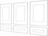 SucceBuy Wandform-Set, 3-teilig, 45,97x78,99cm & Produktbild-Vorschau 1