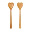 Couverts à salade Coeurs Bambou 2 pcs Longueur env. 26 cm Voir les images du produit 1