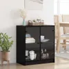 vidaXL Seitenschrank Schwarz Eichen-Optik 68 x 37 x 75,5 cm Produktbild-Vorschau 1