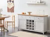 BELIANI Sideboard aus weißem MDF mit 2 Türen Ablagen Produktbild-Vorschau 2