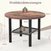 COSTWAY, table basse ronde, table d'appoint pour salon, Voir les images du produit 3