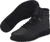 A pair of black Puma boots shown from a diagonal angle, with one boot standing and the other lying on its side to show the sole. Anteprima dell’immagine prodotto