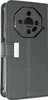 A black flip-style phone case is shown from the side. Náhled obrázku produktu