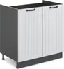 Spülenunterschrank Vicco Fame-Line Weiß Landhaus 80 cm ohne Produktbild-Vorschau 1