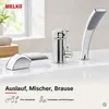 Badewannenarmatur 3-Loch Einhebelmischer Set mit Handbrause Produktbild-Vorschau 10