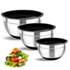 3-teiliges Edelstahl Schüssel Set mit Deckel - Luftdicht, Produktbild-Vorschau 1