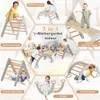 A collage of images showing children playing with a multi-functional indoor climbing set. Voir les images du produit