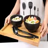 Ramen Schüssel Japanisches Ramen-Komplettset 90 ml schwarz Produktbild-Vorschau 3
