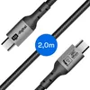 hb-digital USB-C auf USB-C Kabel 2m USB 2.0 60W 480Mbps Produktbild-Vorschau 6