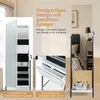 COSTWAY Skrinka na šperky so zrkadlom, uzamykateľná Náhľad obrázku produktu 4
