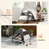 PawHut Hundeliege Outdoor mit Dach, Erhöhtes Hundebett für Produktbild-Vorschau 7
