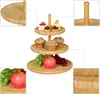 Relaxdays Etagere Bambus, HxD: 25 x 30 cm,  3-stöckige Produktbild-Vorschau 5