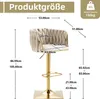 MODFU Esszimmerstühle Barhocker Samt 2er Set, Barstühle Produktbild-Vorschau 7