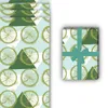 Grafisches grünes Geschenkpapier Set mit Dreiecken und Produktbild-Vorschau 3