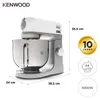 Kenwood KMX750W keukenmachine, wit-zilver Productafbeelding-voorbeeld 2