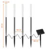 LED Solar Gartenstecker 43 cm im Sprudelsäulen Design - 4er Produktbild-Vorschau 2
