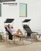 A woman relaxing on a SONGMICS sun lounger outdoors. Náhled obrázku produktu