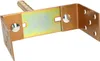 A metal bracket with a screw attached, isolated on a white background. Produktbild-Vorschau