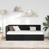 vidaXL Hoekbed met hoofdeinde, zwart, 90 cm x 200 cm, Productafbeelding-voorbeeld 3