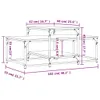 vidaXL Table basse chêne fumé 102x60x45 cm bois composite Voir les images du produit 7
