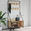 vidaXL Věšák na kabáty s botníkem Sonoma dub 100x41x184 cm Náhled obrázku produktu 2