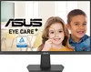 A monitor displaying a marketing image with two children, one looking through a magnifying glass at the other's eye. The ASUS logo and 'EYE CARE+' text are prominent, along with a TÜV Rheinland certification badge. Náhled obrázku produktu