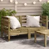 Divani da giardino angolari 2 pz. Legno di pino impregnato Anteprima dell’immagine prodotto 2