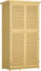 Outsunny Gartenschrank Holz Geräteschuppen 4 Fächer mit Produktbild-Vorschau 1