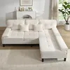 Merax L-Form Ecksofa mit Schlaffunktion, 3-Sitzer Chenille Produktbild-Vorschau 6