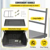 Collage of images showing a platform cart and its features, including its placement in a car trunk. Podgląd zdjęcia produktu