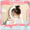 COSTWAY Dětský toaletní stolek, dřevěný toaletní stolek 2 v Náhled obrázku produktu 7
