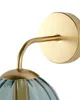 BELIANI Lampa ścienna złota niebieska szkło metal 28 cm Podgląd zdjęcia produktu 7