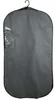 A gray garment bag hanging from a hook against a white background. Produktbild-Vorschau