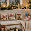 Weihnachtskissenbezüge 4er Set 45x45 cm aus Leinenstoff, Produktbild-Vorschau 7