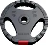 A single black weight plate with red accents is shown against a white background. Náhľad obrázku produktu