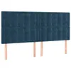 The Living Store LED Kopfteil Dunkelblau 200x5x118/128 cm Produktbild-Vorschau 5
