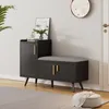 A shoe cabinet with a built-in bench in a hallway. Anteprima dell’immagine prodotto