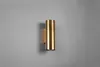 A single brass wall lamp is mounted on a gray wall. Produktbild-Vorschau