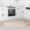 vidaXL Protišmykový koberec shaggy cream 120 x 120 cm PP Náhľad obrázku produktu 3