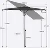 Sekey Balkonschirm Sonnenschirm Rechteckig 130×180 cm Produktbild-Vorschau 2