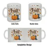 Fall Jahreszeit Herbst Glas Tasse mit Kürbis und Laub Produktbild-Vorschau 4