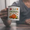 Hallo Herbst Kaffeebecher Schwarz mit hübschen Kürbissen Produktbild-Vorschau 6