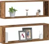 vidaXL Wandregale 2 stk. Altholz 80 x 15 x 26 cm Produktbild-Vorschau 3