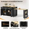 Isola da cucina Merax con piano di lavoro estendibile, Anteprima dell’immagine prodotto 8