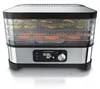 A food dehydrator with multiple trays filled with dried fruits and vegetables. Produktbild-Vorschau