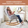 Grau Schaukelstuhl Relaxstuhl Gepolsterter Sessel Produktbild-Vorschau 7