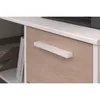 Bureau d'angle à 3 tiroirs - ESSENTIEL - Blanc/décor chêne Voir les images du produit 6